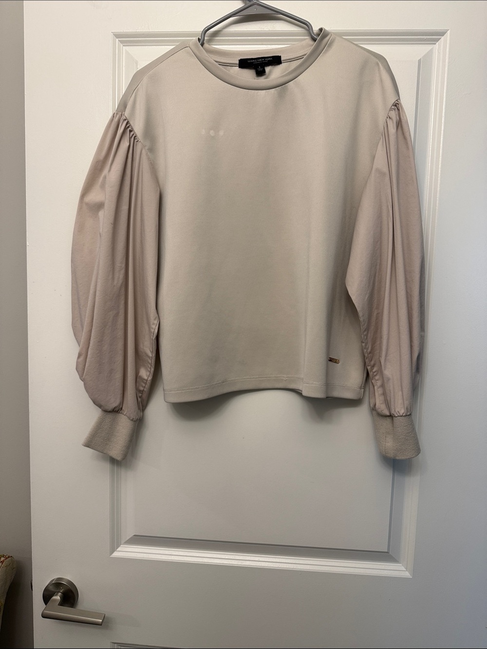 Marc New York Cream Puff-Sleeve Women's Top